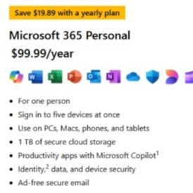 Microsoft 365 Personal Key 12 Months Latam