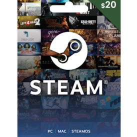 Steam Wallet Card USA 20$ USD *Stockable* US