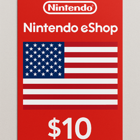 Nintendo eShop 10 USD $10 Gift Card USA