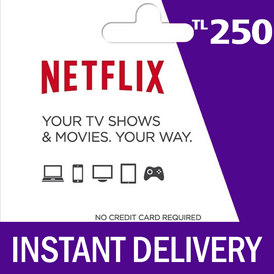 NETFLIX 250 TRY (TL) TURKEY - STOCKABLE