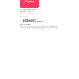 323$ AirBnB Gift card