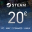 Steam wallet 20 EUR | Euro Area (stockable)