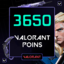 Valorant - 35$ / 3650 VP - Gift Card