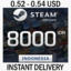 🇮🇩8000 IDR STEAM GIFT CARD-INSTANT DELIVERY