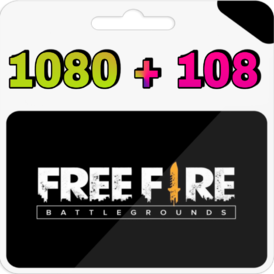 Free Fire 1080+108 Diamonds(Garena)For WMZ
