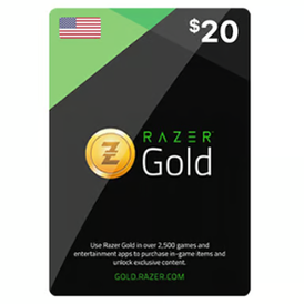 Razer Gold 20$ USA with Serial - Stockable