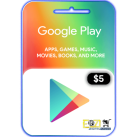 $5.00 Google Play gift card