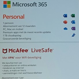 Microsoft 365 + McAfee LiveSafe(+vpn)