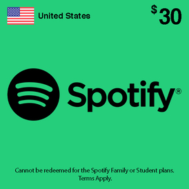 Spotify (US) - $30 USD