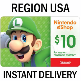 Nintendo eShop Gift Card 10 USD (Stockable)