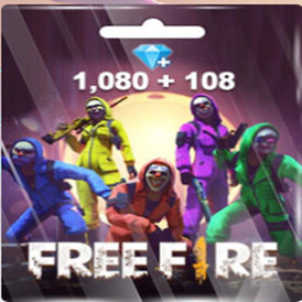 Free Fire 1080 + 108 Diamonds Pins (Garena)