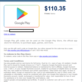 Google Play Gift Cards US Digital