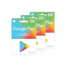 Carte cadeau Google Play 15 EUR, Carte cadeau pas cher