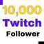 10,000 Twitch Follower Real Active