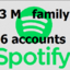 Spotify 3 Months Premium Family 6 accounts