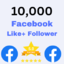 10,000 Facebook page Like + Follower Real