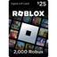 Gift card Roblox Usa 25$