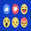 10k Facebook Mixed Emoticons [👍❤️🥰😀😲😄]