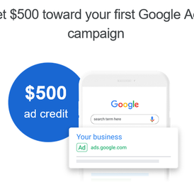 $500 Google Adwords Voucher