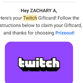 Twitch gift card