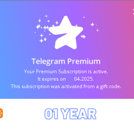 TELEGRAM PREMIUM 12 Months / 1 Year