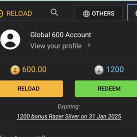 Razer Gold Global Accounts 600$