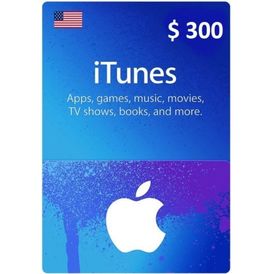 ITunes 300$ USD (USA) STOCKABLE