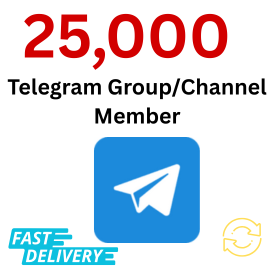 25k Telegram channel group member None Drop
