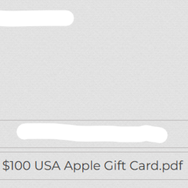 TARJETA DE REGALO APPLE GIFT CARD 100$