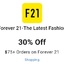 Forever21 30% off