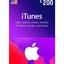 ITunes 200$ USD (USA) STOCKABLE