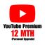 Youtube Premium 12MTH Plan (Upgrade