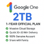 Google One 2TB + Gemini Pro | 1 Year Official