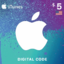 5 USD ITunes/Apple Gift Card USA (storable)
