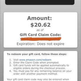 Amazon e-Gift Card