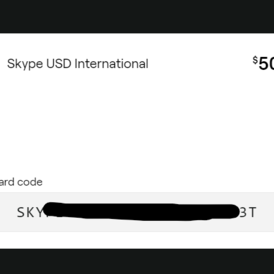 Skype Credit $50