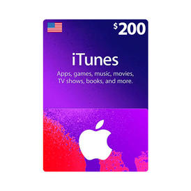 ITunes Gift Card 200 USD (USA) Stockable