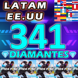Free Fire 💎 341 Diamantes Región LATAM y EE.