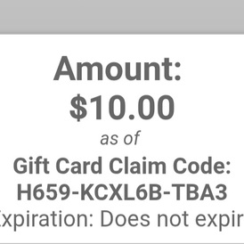 10 dollar Amazon digital gift card
