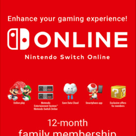 Nintendo Switch Online 12 Month Family Giftca
