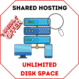 Shared Hosting Unlimited Disk Space (1 year)